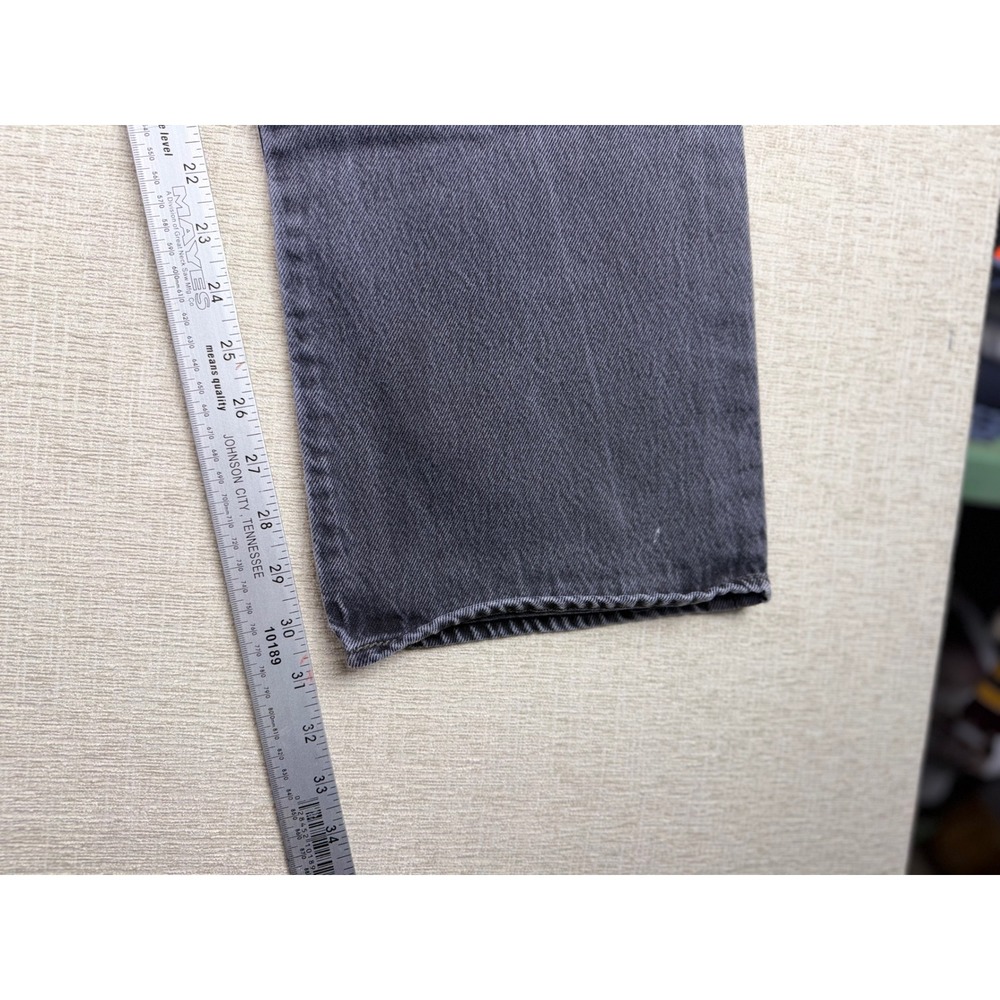 Levis 501 Mens 36x34 Faded Fuzzy Black Vintage Y2K Style Jeans-Light Distress . - Picture 6 of 6